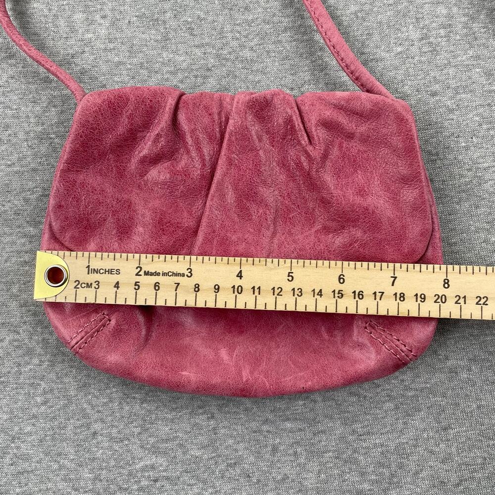 Vintage Fossil Genuine Leather Crossbody Mini Bag Purse Pink Flap Retro Preppy - Picture 7 of 16